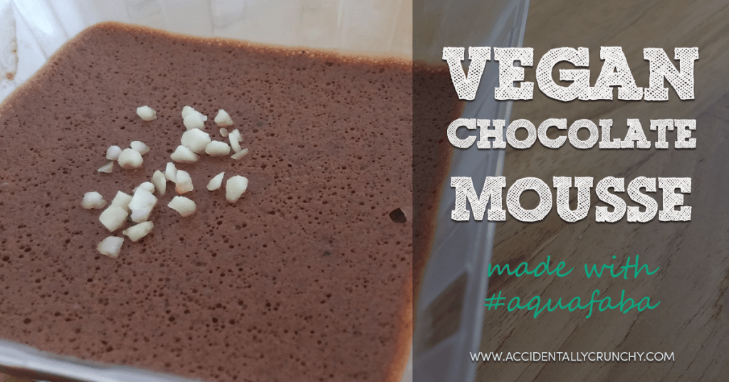 vegan chocolate mousse made with aquafaba