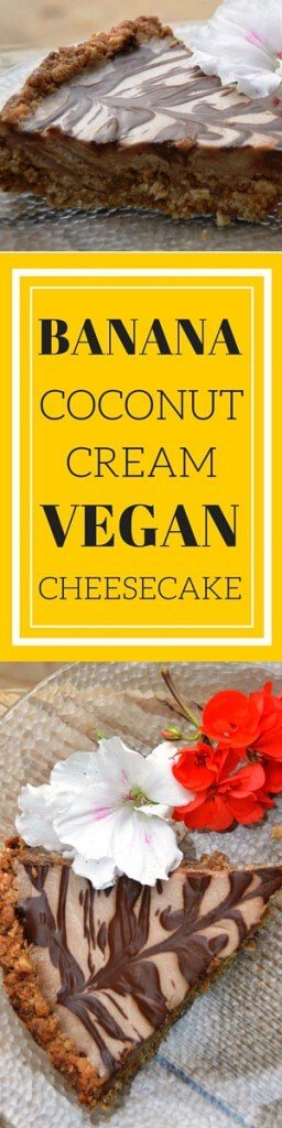 Banana Coconut Cream Vegan Cheesecake