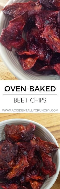 Oven baked beet chips - gluten-free, vegan, healthy snack