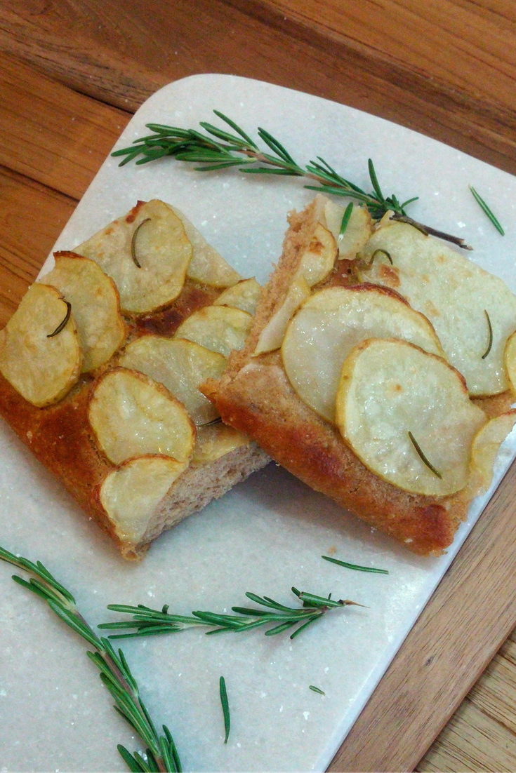 vegan potato and rosemary focaccia | recipe from accidentallycrunchy.com